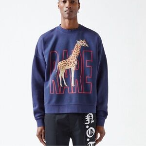 Not of this earth x PacSun Rare giraffe print crew neck sweatshirt size medium